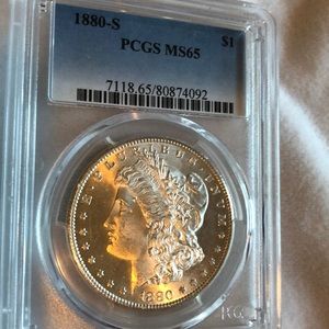 1880 San Francisco Morgan Silver dollar MS65 NGC